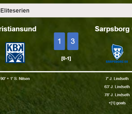 Sarpsborg 08 demolishes Kristiansund 3-1 with 3 goals from J. Lindseth
