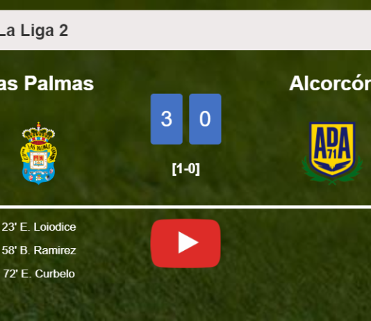 Las Palmas prevails over Alcorcón 3-0. HIGHLIGHTS