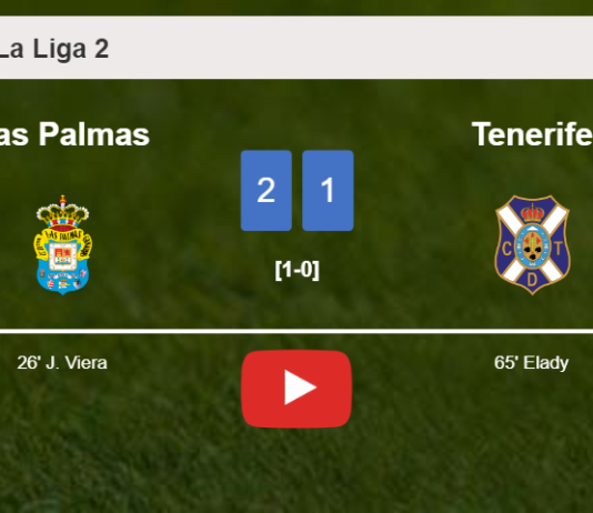 Las Palmas snatches a 2-1 win against Tenerife 2-1. HIGHLIGHTS