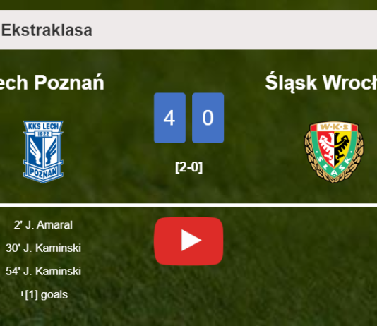 Lech Poznań crushes Śląsk Wrocław 4-0 showing huge dominance. HIGHLIGHTS