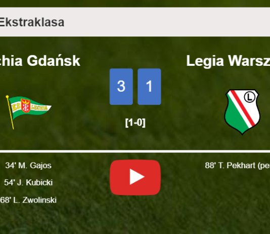 Lechia Gdańsk beats Legia Warszawa 3-1. HIGHLIGHTS