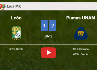 Pumas UNAM steals a 2-1 win against León 2-1. HIGHLIGHTS