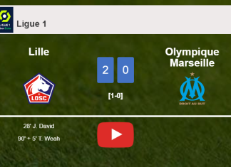 Lille tops Olympique Marseille 2-0 on Sunday. HIGHLIGHTS