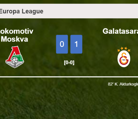 Galatasaray prevails over Lokomotiv Moskva 1-0 with a goal scored by K. Akturkoglu