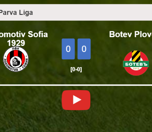 Lokomotiv Sofia 1929 draws 0-0 with Botev Plovdiv on Saturday. HIGHLIGHTS