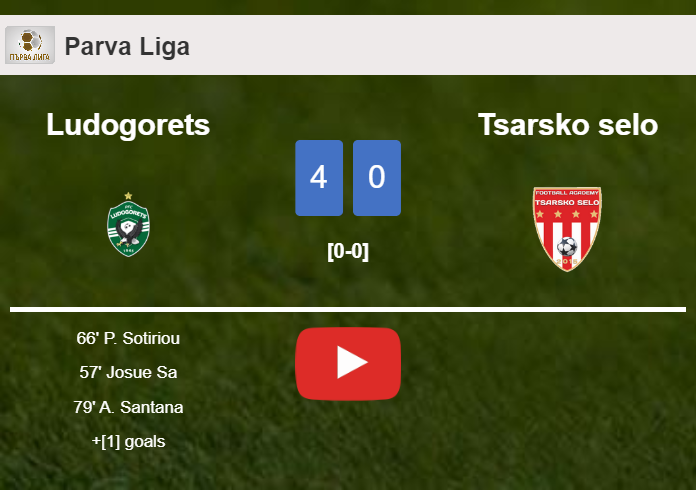 Ludogorets annihilates Tsarsko selo 4-0 with a superb performance. HIGHLIGHTS
