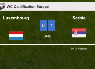 Serbia beats Luxembourg 1-0 with a goal scored by D. Vlahovic