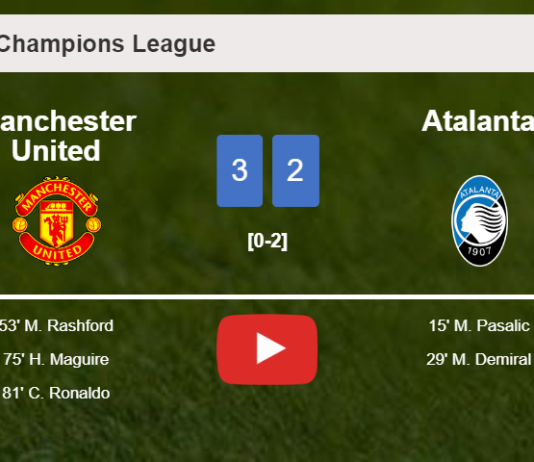 Manchester United defeats Atalanta after recovering from a 0-2 deficit. HIGHLIGHTS