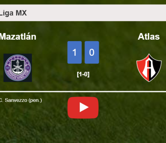 Mazatlán prevails over Atlas 1-0 with a goal scored by C. Sanvezzo. HIGHLIGHTS