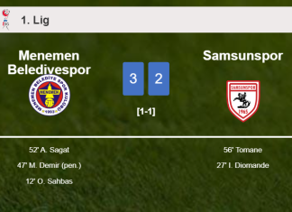 Menemen Belediyespor prevails over Samsunspor 3-2