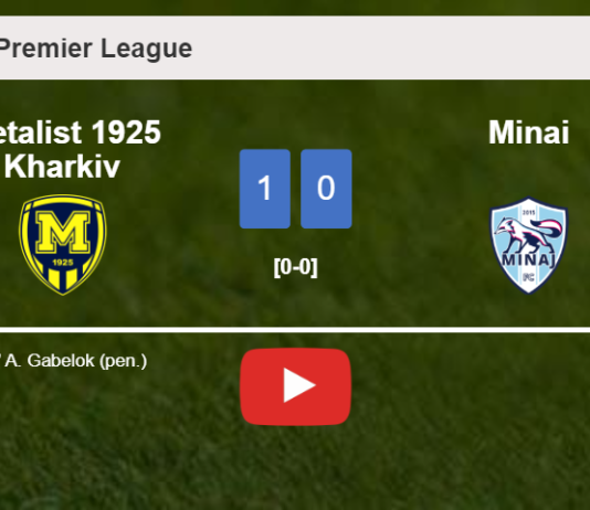 Metalist 1925 Kharkiv conquers Minai 1-0 with a goal scored by A. Gabelok. HIGHLIGHTS