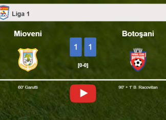 Botoşani grabs a draw against Mioveni. HIGHLIGHTS