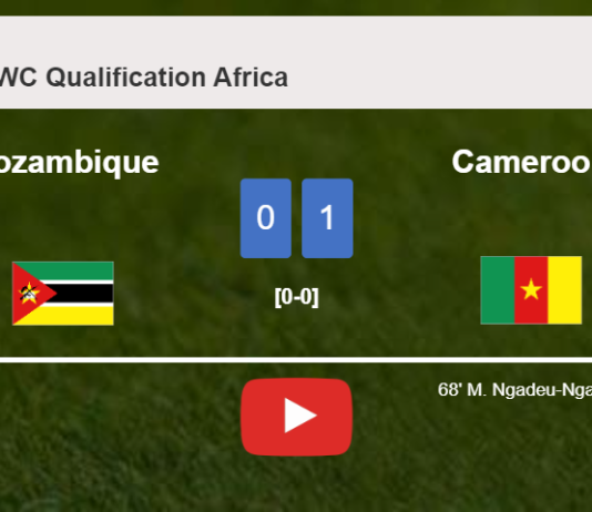 Cameroon conquers Mozambique 1-0 with a goal scored by M. Ngadeu-Ngadjui. HIGHLIGHTS
