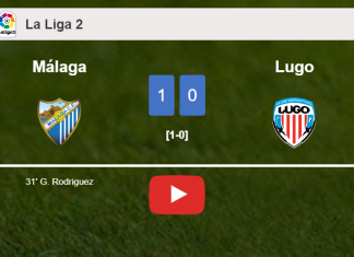 Málaga conquers Lugo 1-0 with a goal scored by G. Rodriguez. HIGHLIGHTS