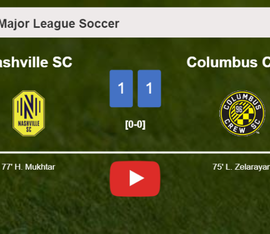 Columbus Crew stops Nashville SC with a 0-0 draw. HIGHLIGHTS