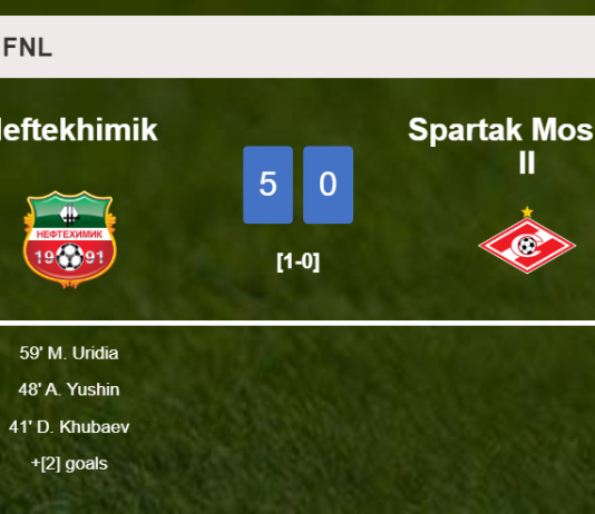 Neftekhimik demolishes Spartak Moskva II 5-0 after playing a fantastic match