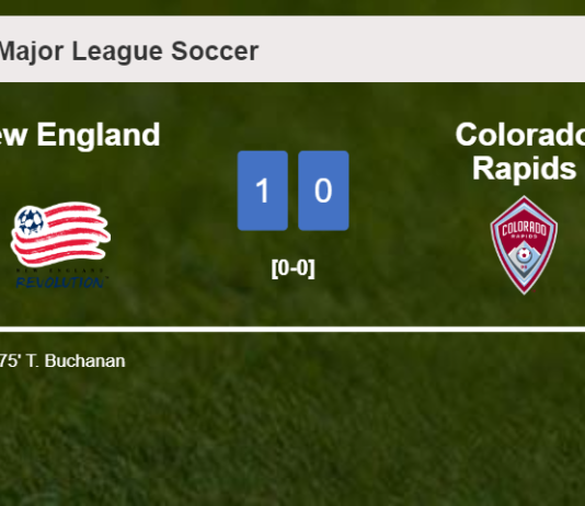 New England tops Colorado Rapids 1-0 with a goal scored by T. Buchanan