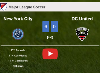 New York City liquidates DC United 6-0 after playing a fantastic match. HIGHLIGHTS