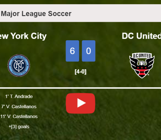 New York City liquidates DC United 6-0 after playing a fantastic match. HIGHLIGHTS