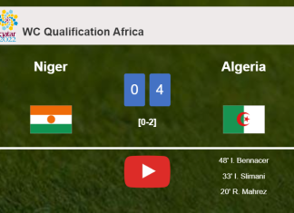 Algeria prevails over Niger 4-0 after a incredible match. HIGHLIGHTS