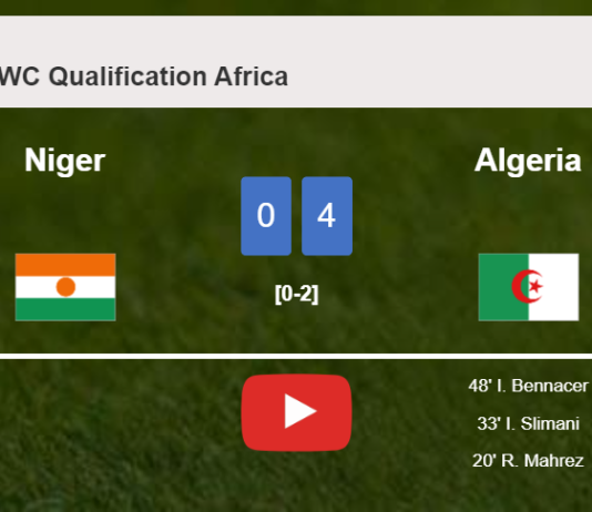 Algeria prevails over Niger 4-0 after a incredible match. HIGHLIGHTS