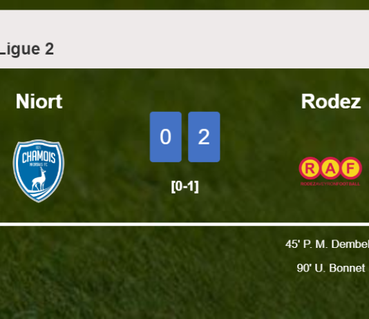 Rodez tops Niort 2-0 on Saturday