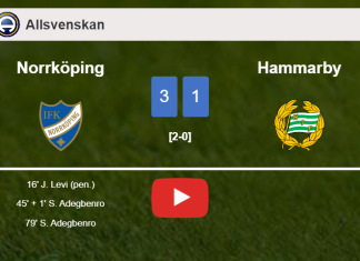 Norrköping prevails over Hammarby 3-1. HIGHLIGHTS