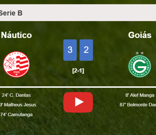 Náutico defeats Goiás 3-2. HIGHLIGHTS
