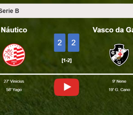 Náutico manages to draw 2-2 with Vasco da Gama after recovering a 0-2 deficit. HIGHLIGHTS