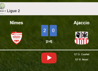 Nîmes prevails over Ajaccio 2-0 on Monday. HIGHLIGHTS