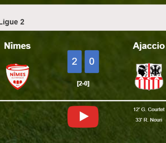 Nîmes prevails over Ajaccio 2-0 on Monday. HIGHLIGHTS