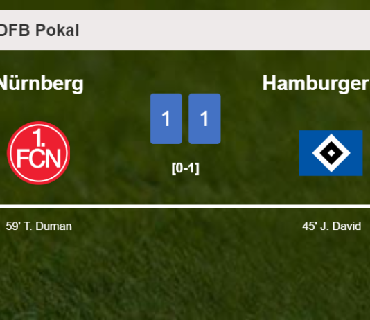 Nürnberg and Hamburger SV draw 1-1 on Tuesday