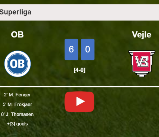 OB estinguishes Vejle 6-0 with a fantastic performance. HIGHLIGHTS