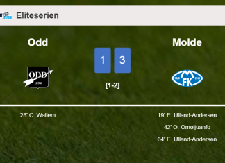 Molde demolishes Odd 3-1 with 2 goals from E. Ulland-Andersen