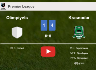Krasnodar defeats Olimpiyets 4-1. HIGHLIGHTS