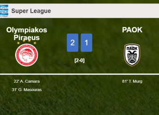 Olympiakos Piraeus conquers PAOK 2-1