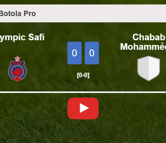 Olympic Safi draws 0-0 with Chabab Mohammédia on Sunday. HIGHLIGHTS