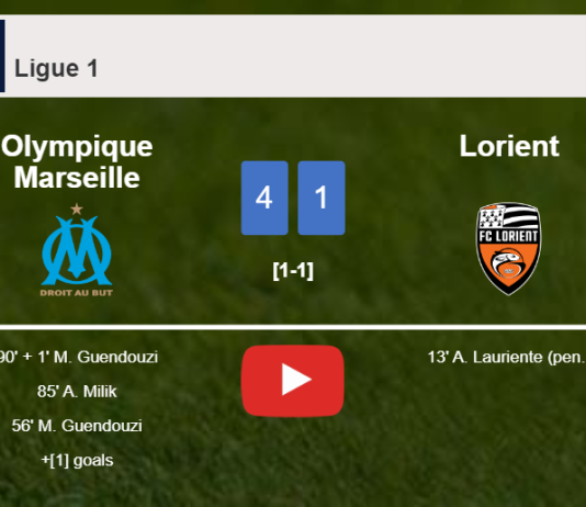 Olympique Marseille liquidates Lorient 4-1 playing a great match. HIGHLIGHTS
