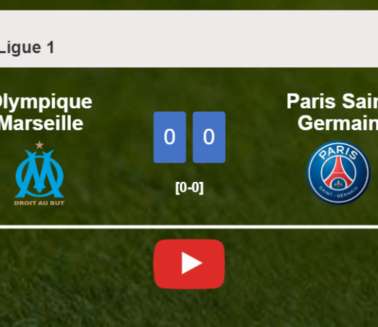 Olympique Marseille draws 0-0 with Paris Saint Germain on Sunday. HIGHLIGHTS