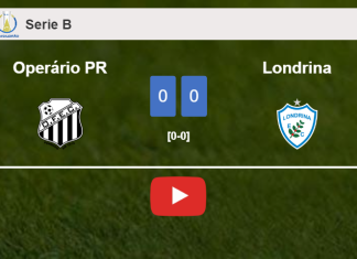 Operário PR draws 0-0 with Londrina on Saturday. HIGHLIGHTS