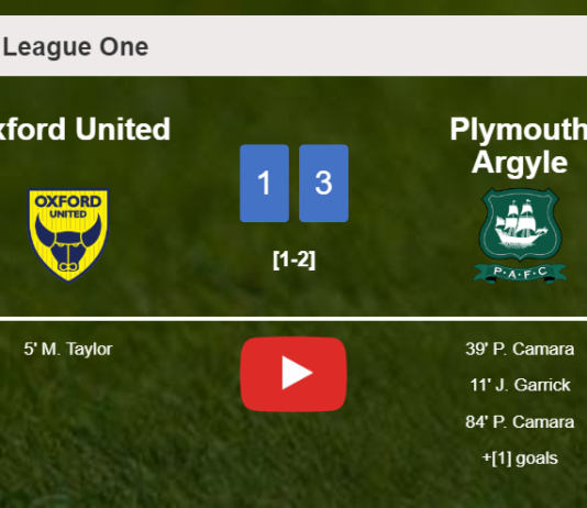 Plymouth Argyle beats Oxford United 3-1 after recovering from a 0-1 deficit. HIGHLIGHTS