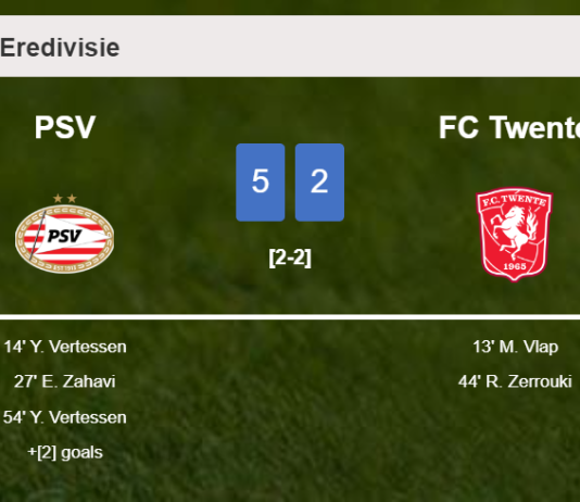 PSV obliterates FC Twente 5-2 showing huge dominance