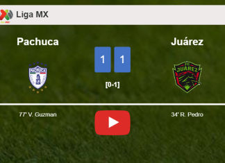 Pachuca and Juárez draw 1-1 on Monday. HIGHLIGHTS