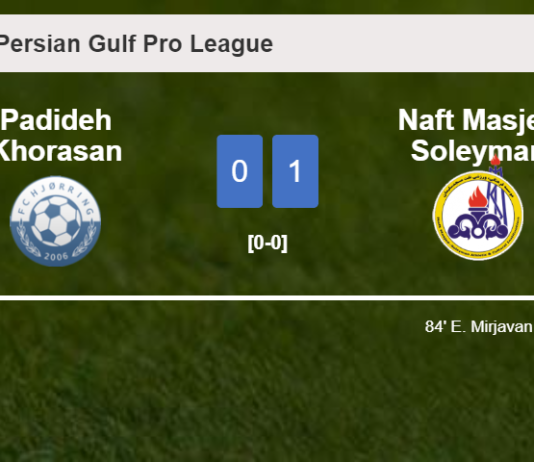 Naft Masjed Soleyman beats Padideh Khorasan 1-0 with a goal scored by E. Mirjavan
