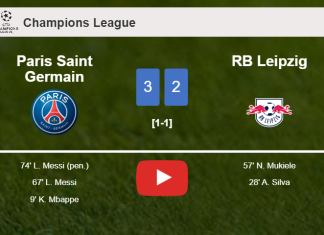 Paris Saint Germain conquers RB Leipzig after recovering from a 1-2 deficit. HIGHLIGHTS