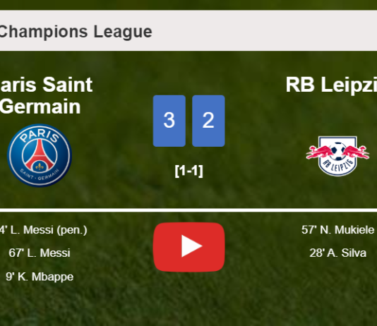 Paris Saint Germain conquers RB Leipzig after recovering from a 1-2 deficit. HIGHLIGHTS