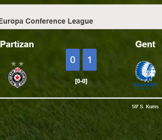 Gent beats Partizan 1-0 with a goal scored by S. Kums