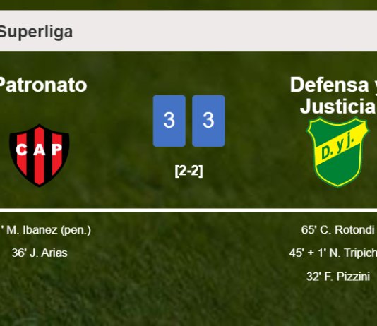 Patronato and Defensa y Justicia draw a frantic match 3-3 on Tuesday