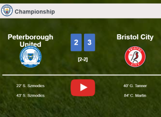 Bristol City beats Peterborough United 3-2. HIGHLIGHTS