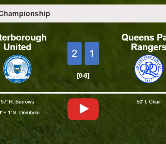 Peterborough United recovers a 0-1 deficit to overcome Queens Park Rangers 2-1. HIGHLIGHTS